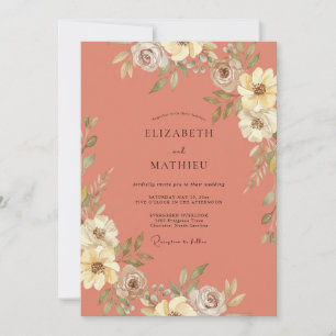 Invitation Mariage Pastoral d'Automne Rouille