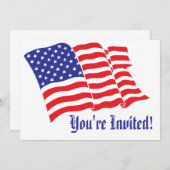 Invitation Mariage patriotique (Devant / Derrière)