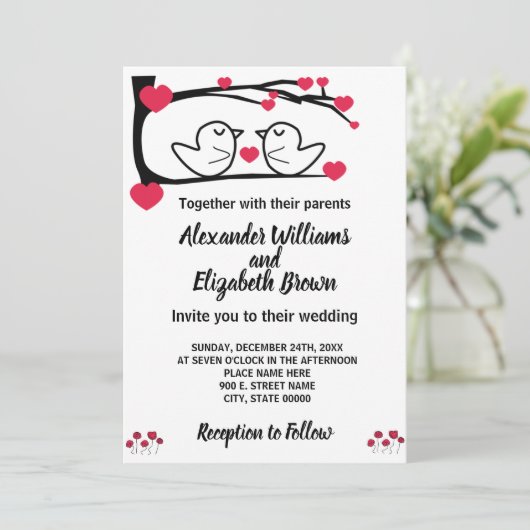 Invitation Mariage Pays Chic Inséparable (Debout devant)