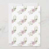 Invitation Mariage Pays Roses violets (Dos)