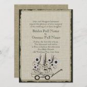 Invitation Mariage Pays Wagon (Devant / Derrière)