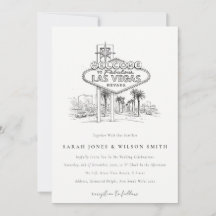 Mariage paysage croquis Las Vegas Nevada