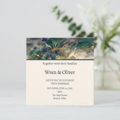 Invitation Mariage Paysage Émeraude (Debout devant)