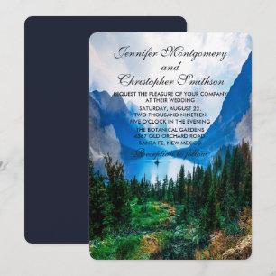 Invitation Mariage Paysage Montagneux Campagnard Rustique