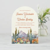 Invitation Mariage paysager du désert de Terracotta moderne C (Debout devant)