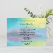 Invitation Mariage paysager pittoresque Mountain Lake (Debout devant)