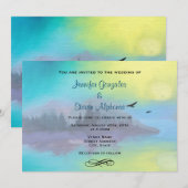 Invitation Mariage paysager pittoresque Mountain Lake (Devant / Derrière)