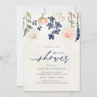 Mariage Peach & Blue Botanique Vintage