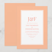Invitation Mariage Peach Fuzz (Devant / Derrière)