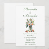 Invitation Mariage Peach Mason Jar (Devant / Derrière)