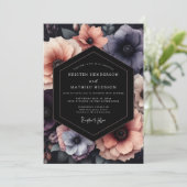 Invitation Mariage Peach & Slate Moody Bloom (Debout devant)