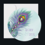 Invitation Mariage Peacock bleu pourpre et Turquoise<br><div class="desc">Belles invitations de mariage lavande violet et bleu paon turquoise. Cet élégant faire-part de mariage de paon bleu turquoise est facilement customisé pour votre événement avec votre choix de style de police, de couleur et de libellé à l'avant et à l'arrière. Il s'agit d'un graphisme imprimé sans vrais bijoux, bijoux,...</div>