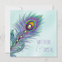 Mariage Peacock bleu pourpre et Turquoise