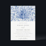 Invitation Mariage Peacock couleur orange bleu encre<br><div class="desc">Collection Peacock Ornate Blue Classy - c'est une élégante aquarelle Illustration de paon floral bleu aquarelle, avec une touche minimaliste moderne. Idéal pour vos mariage et fêtes de classe moderne. Il est très facile de customiser, avec vos données personnelles. Si vous avez besoin d'un autre produit correspondant ou de la...</div>