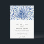 Invitation Mariage Peacock couleur orange bleu encre<br><div class="desc">Collection Peacock Ornate Blue Classy - c'est une élégante aquarelle Illustration de paon floral bleu aquarelle, avec une touche minimaliste moderne. Idéal pour vos mariage et fêtes de classe moderne. Il est très facile de customiser, avec vos données personnelles. Si vous avez besoin d'un autre produit correspondant ou de la...</div>