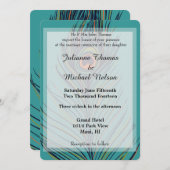 Invitation Mariage Peacock Feather (Devant / Derrière)