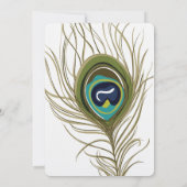 Invitation Mariage Peacock Feather (Dos)