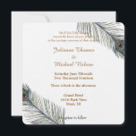 Invitation Mariage Peacock Feathers<br><div class="desc">Plumes de paon</div>