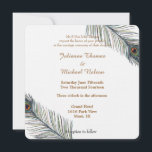 Invitation Mariage Peacock Feathers<br><div class="desc">Plumes de paon</div>
