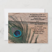 Invitation Mariage Peacock Feathers with Bricks (Devant)