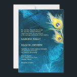 Invitation Mariage Peacock Rustique Bleu et Jaune<br><div class="desc">Plumes de paon jaune et arrière - plan rustique bleu paon illustré sur les invitations officielles de mariage personnalisées. Très design, élégant et moderne idéal pour votre MARIAGE à thème PEACOCK | BLUE & JAUNE MARIAGE ou MARIAGE RURAL RUSTIQUE. (Vous pouvez trouver les essentiels et les faveurs mariages correspondants dans...</div>
