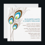 Invitation Mariage Peacock turquoise<br><div class="desc">Une invitation élégante et classique présente une belle illustration vectorielle de plumes paon sur un arrière - plan violet profond. Parfait pour les mariages,  les douches nuptiales,  les fêtes d'anniversaire,  les fêtes de sweet sixteen et plus encore !</div>