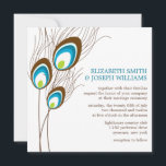 Invitation Mariage Peacock turquoise<br><div class="desc">Une invitation élégante et classique présente une belle illustration vectorielle de plumes paon sur un arrière - plan violet profond. Parfait pour les mariages,  les douches nuptiales,  les fêtes d'anniversaire,  les fêtes de sweet sixteen et plus encore !</div>