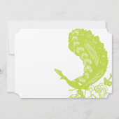 Invitation Mariage Peacock vert pomme (Devant)
