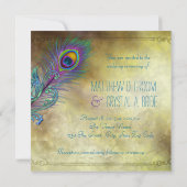 Invitation Mariage Peacock vintage (Dos)
