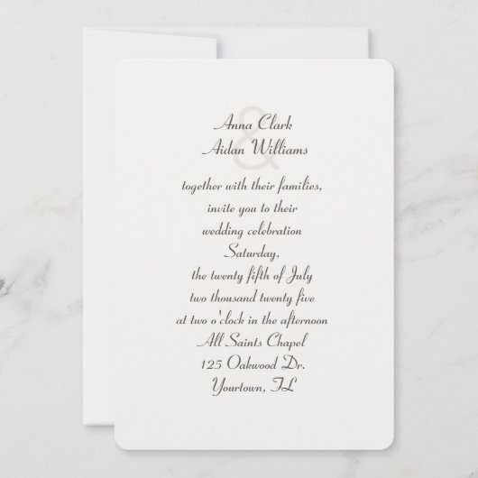 Invitation Mariage Pearl In Seashell (Dos)