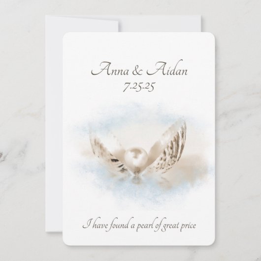 Invitation Mariage Pearl In Seashell (Devant)