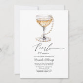 Invitation Mariage Pearl & Prosecco Champagne (Devant)
