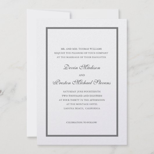 Invitation Mariage Pearl Shimmer (Devant)