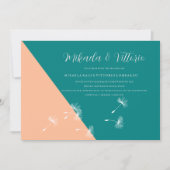 Invitation Mariage pêche et sarcelle (Devant)