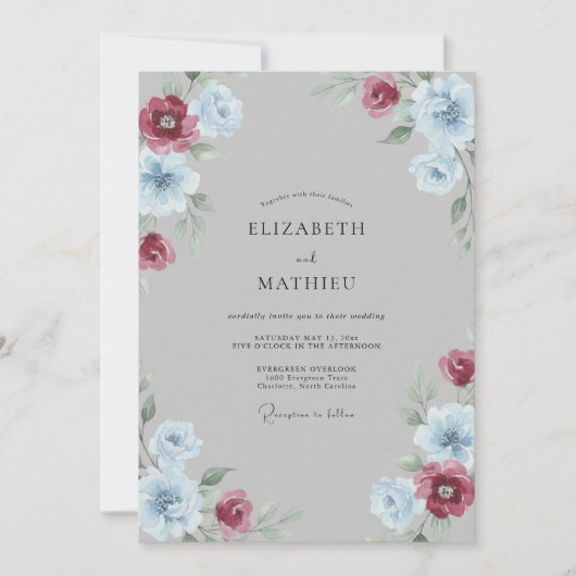 Invitation Mariage Peint à la Baie de Slate (Devant)