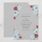 Invitation Mariage Peint à la Baie de Slate (Devant / Derrière)