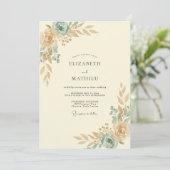 Invitation Mariage peint à la mousse de champagne (Debout devant)
