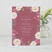 Invitation Mariage Peint à la Mûre (Debout devant)