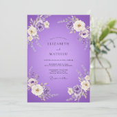 Invitation Mariage Peint à l'Améthyste (Debout devant)