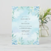 Invitation Mariage Peint à l'Aquarelle Poudrée (Debout devant)