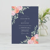 Invitation Mariage peint à l'aube d'abricot (Debout devant)