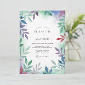 Invitation Mariage peint Améthyste Bourgogne (Debout devant)