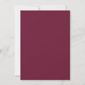 Invitation Mariage Peint Aqua Bordeaux (Dos)