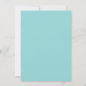 Invitation Mariage Peint Aqua Corail (Dos)