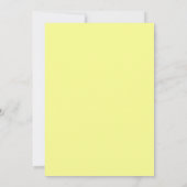 Invitation Mariage peint au cobalt citrine (Dos)