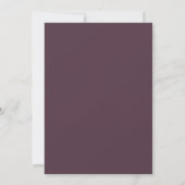 Invitation Mariage peint au corail prune (Dos)