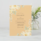 Invitation Mariage peint au miel (Debout devant)