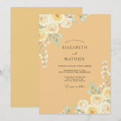 Invitation Mariage peint au miel (Devant / Derrière)