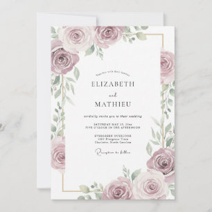 Invitation Mariage Peint aux Pétales de Lavande
