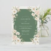 Invitation Mariage Peint de Pêche Mousse (Debout devant)